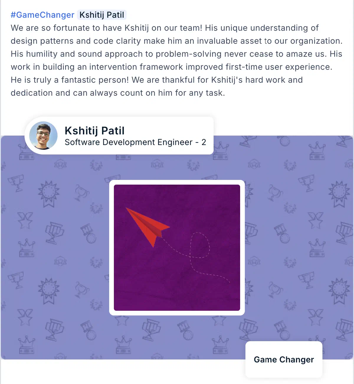 ShareChat award: Game Changer