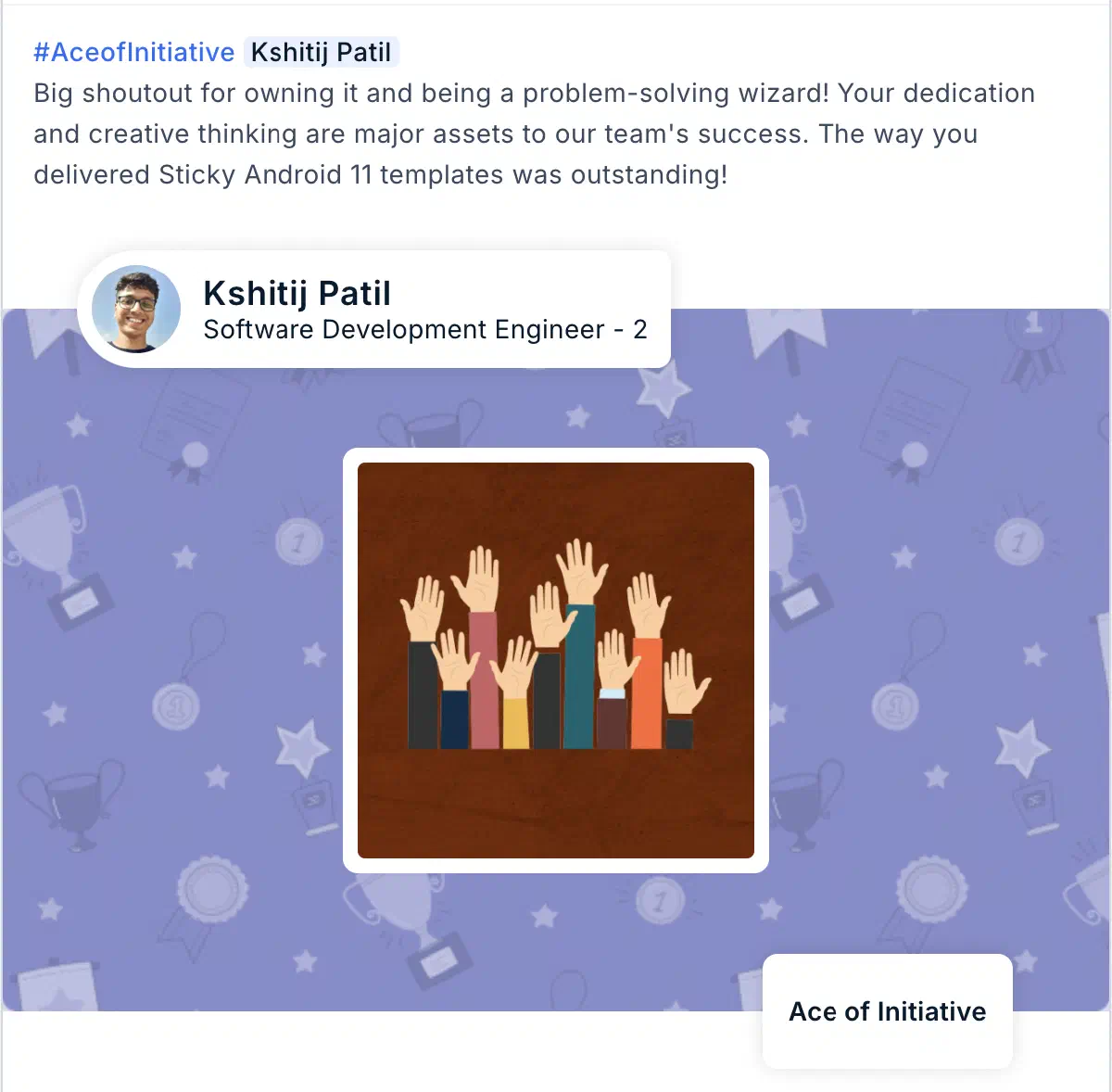 ShareChat award: Ace of Initiative